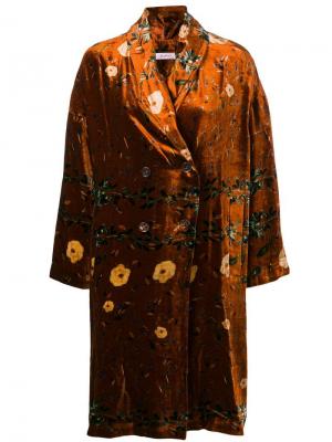 Двубортное пальто Ailanto. Цвет: коричневый