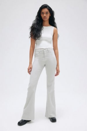 Расклешенные брюки из твила , серый H&M