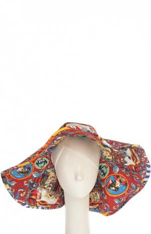 Широкополая шляпа с принтом Caretto Siciliano Dolce & Gabbana. Цвет: разноцветный