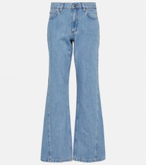Прямые джинсы Elle с высокой посадкой , синий A.P.C.