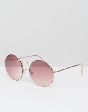 Круглые солнцезащитные очки Lovin Somedays. Цвет: розовый