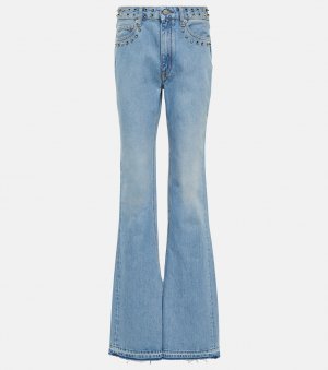 Расклешенные джинсы с высокой посадкой ALESSANDRA RICH, синий Rich