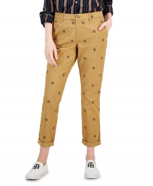 Женские брюки чинос с принтом логотипа Hampton до щиколотки Tommy Hilfiger