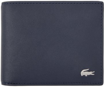 Двойной бумажник темно-синего цвета Lacoste