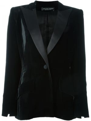 Бархатный пиджак Jean Louis Scherrer Vintage. Цвет: чёрный