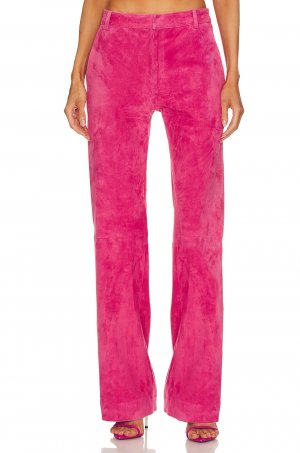 Брюки Baggy Low Rise Suede Trousers, цвет Hot Pink SPRWMN