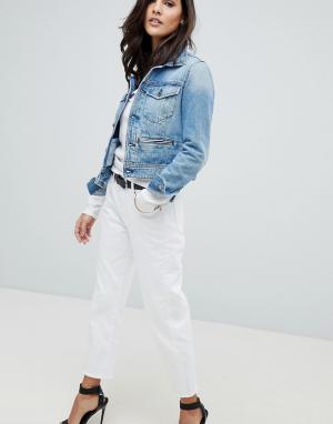 Укороченные джинсы бойфренда с классической талией 3301 G-Star. Цвет: белый