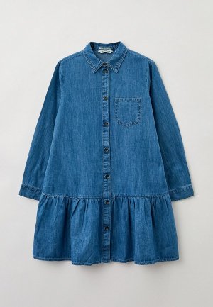 Платье джинсовое Tom Tailor. Цвет: синий