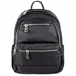 Рюкзак на молнии, женский, черный/ 35х27х12 см. Anymalls. Цвет: черный