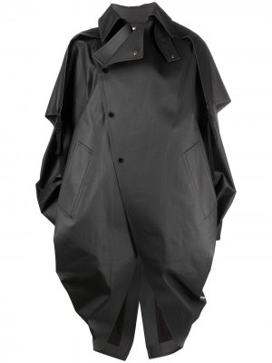 Пальто со съемным кейпом Bottega Veneta. Цвет: коричневый