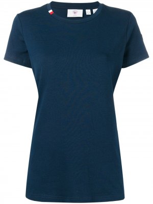 Полосатая футболка с круглым вырезом Rossignol. Цвет: синий
