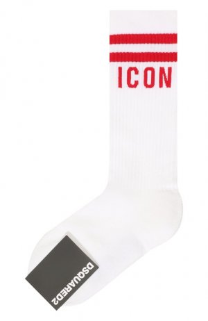Хлопковые носки Icon Dsquared2. Цвет: белый