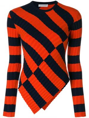Асимметричный свитер в полоску Altuzarra. Цвет: синий