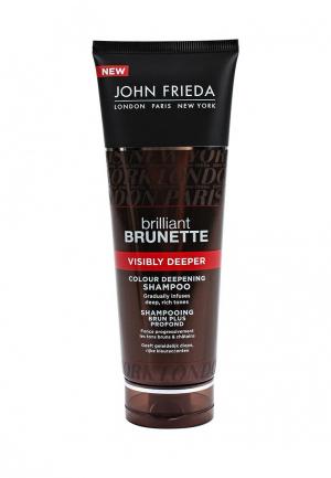 Шампунь John Frieda Brilliant Brunette VISIBLY DEEPER  для усиления насыщенности оттенка темных волос 250 мл. Цвет: прозрачный