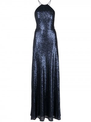 Вечернее платье Varenna с пайетками Marchesa Notte Bridesmaids. Цвет: синий