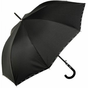 Зонт-трость, черный FERRE Milano. Цвет: черный