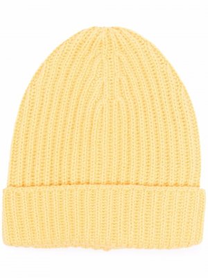 Кашемировая шапка бини Malo. Цвет: желтый