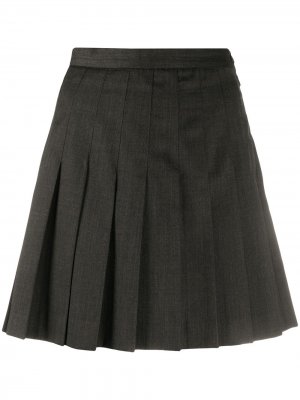 Плиссированная юбка миди 1990-х годов Prada Pre-Owned. Цвет: серый