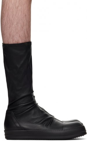 Черные кроссовки-носки , цвет Black/Black/Black Rick Owens