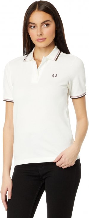 Рубашка-поло Twin Tipped Shirt , цвет Snow White Fred Perry