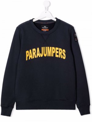 Толстовка с логотипом Parajumpers Kids. Цвет: синий