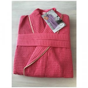 Халат , на завязках, карманы, размер 56, розовый Efor. Цвет: розовый/коралловый
