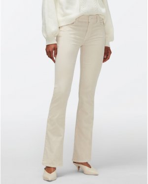 Женские расклешенные брюки средней посадки в стиле ретро 7 For all mankind, белый Mankind. Цвет: белый