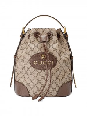 Рюкзак с узором GG Supreme Gucci. Цвет: коричневый