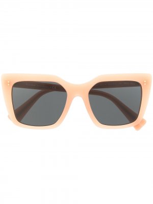 Солнцезащитные очки в квадратной оправе Miu Eyewear. Цвет: розовый