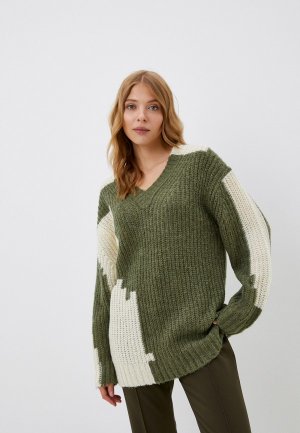 Пуловер UNQ. Цвет: зеленый