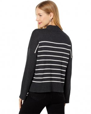 Свитер Easy Striped Mock Neck Sweater, цвет Charcoal Stripe Lilla P