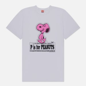 Мужская футболка x Peanuts P Is For TSPTR. Цвет: белый