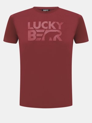 Футболки Lucky Bear. Цвет: бордовый