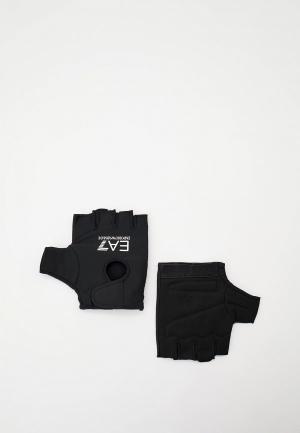 Перчатки для фитнеса EA7 TRAIN FITNESS GLOVES. Цвет: черный
