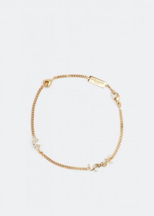 Браслет SAINT LAURENT Opyum heart charm bracelet , золотой