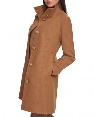 Пальто Stand Collar Coat, цвет Chocolate Calvin Klein