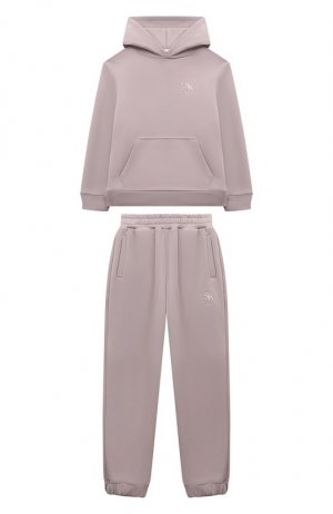 Комплект из худи и брюк Sasha Kim. Цвет: розовый