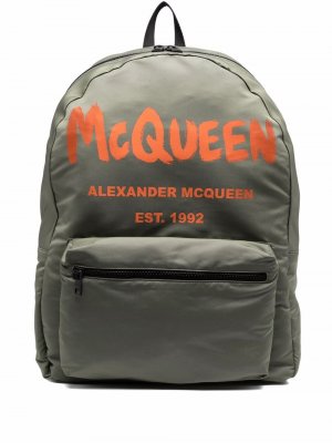 Рюкзак с логотипом Alexander McQueen. Цвет: зеленый