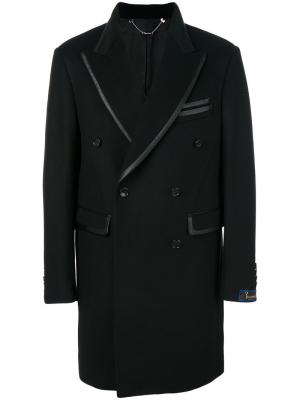 Двубортное пальто Billionaire. Цвет: черный