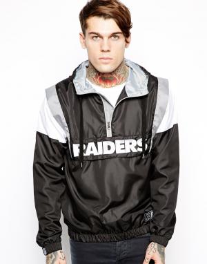 Куртка через голову Oakland Raiders Majestic. Цвет: черный