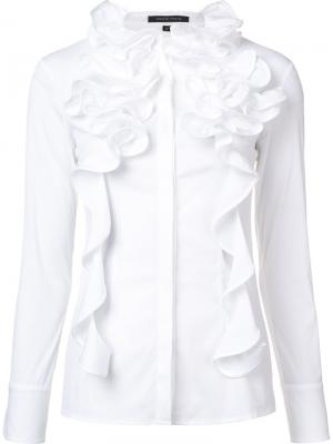 Блузка с оборками Walter Voulaz. Цвет: белый