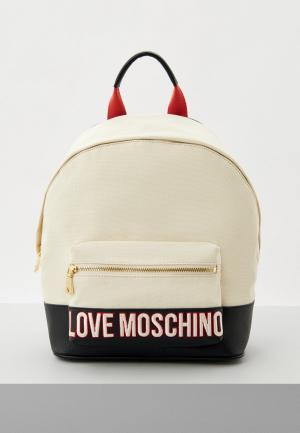 Рюкзак Love Moschino. Цвет: белый