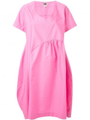 Расклешенное платье IM Isola Marras I'M. Цвет: розовый и фиолетовый