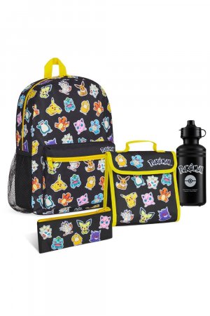 Рюкзак AOP, набор из 4 предметов: рюкзак, сумка для обеда, пенал, бутылка с водой Pokemon, мультиколор Pokémon