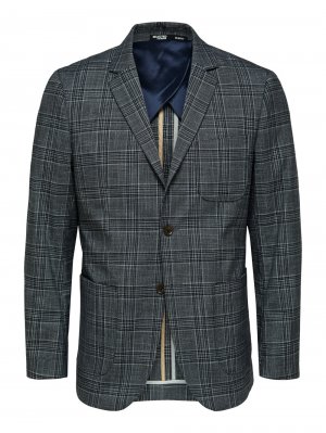 Пиджак стандартного кроя , темно-синий/темно-серый SELECTED HOMME