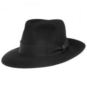 Шляпа федора BORSALINO 390298 ALESSANDRIA, размер 58. Цвет: черный
