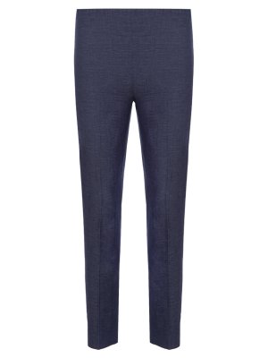 Укороченные брюки из хлопка Les Copains. Цвет: синий