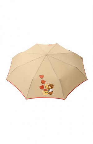 Складной зонт Moschino. Цвет: бежевый
