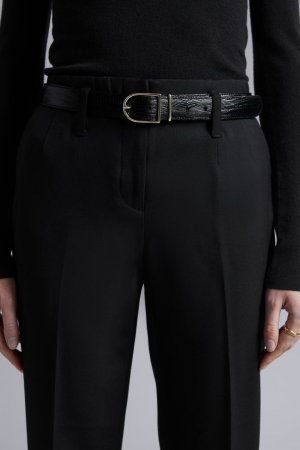 Зауженные, укороченные брюки , черный H&M