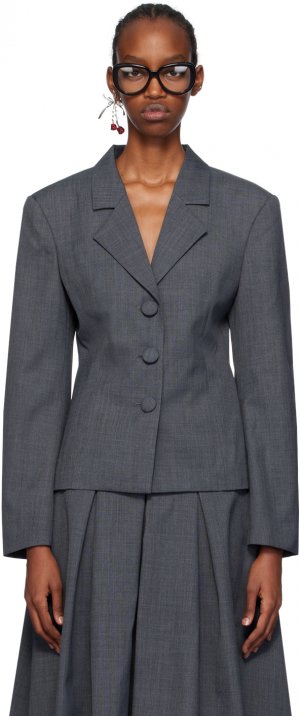 Серый пиджак на талии Shushu/Tong